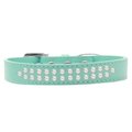 Unconditional Love Two Row Pearl Dog CollarAqua Size 20 UN847193